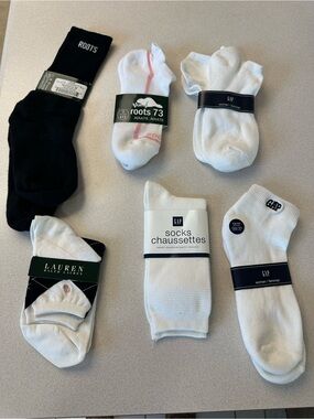 Mixed Brand Women's Ankle Socks - White & Black Assorted Styles